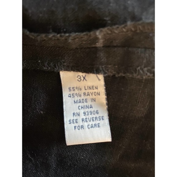 Sherry Taylor black coat / blazer Linen and Rayon brand, size 3X - Picture 2 of 5